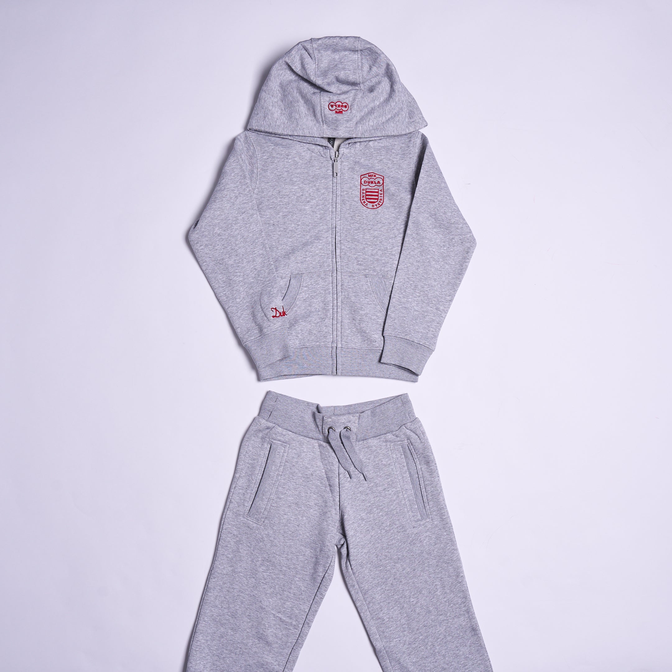 Detská mikina šedá s kapucňou na zips