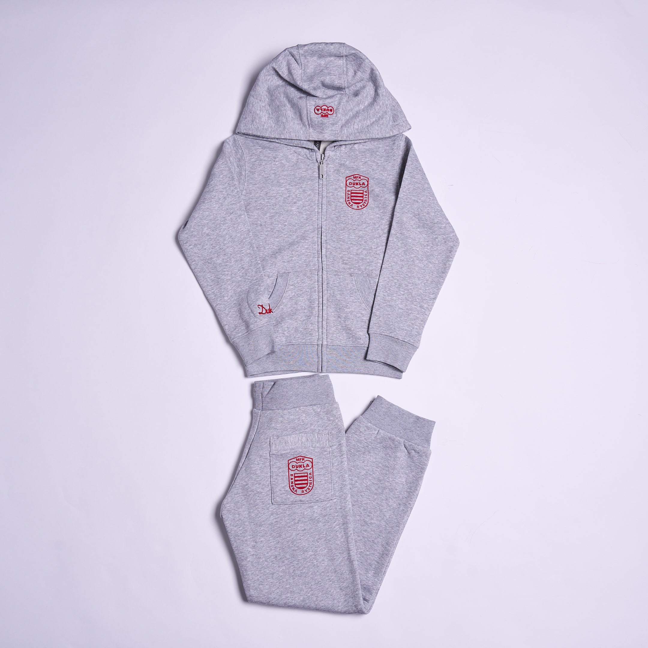 Detská mikina šedá s kapucňou na zips