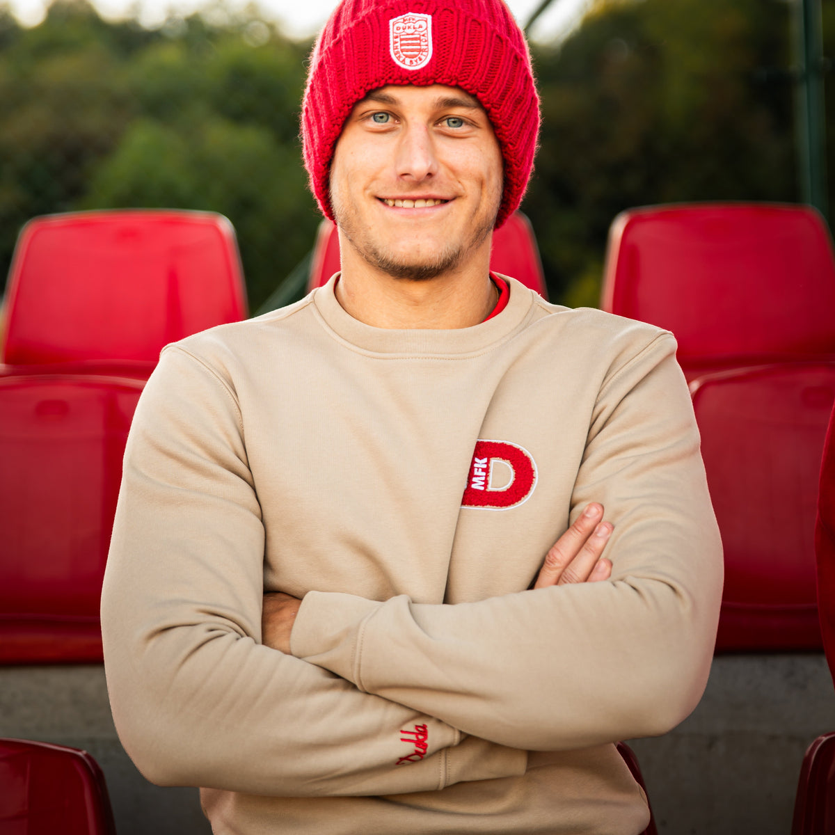 Mikina bez kapucne MFK Dukla unisex Béžová